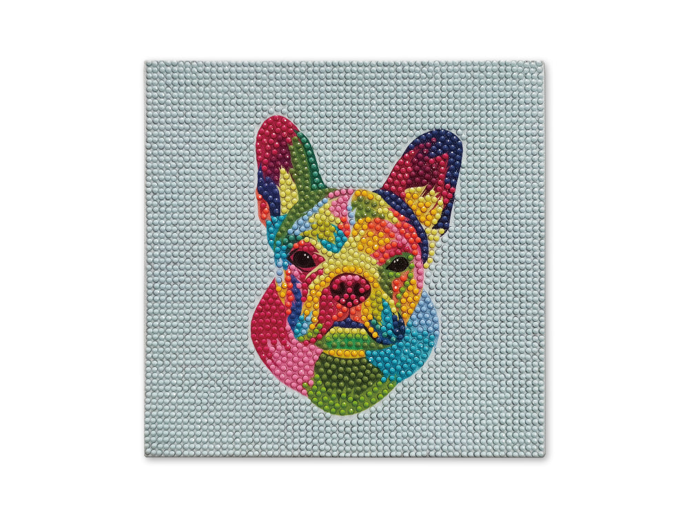 Stretch Artist Diamond Painting Canvas Kit: 7.9"x7.9" Primed Back-Stapled B) Dog