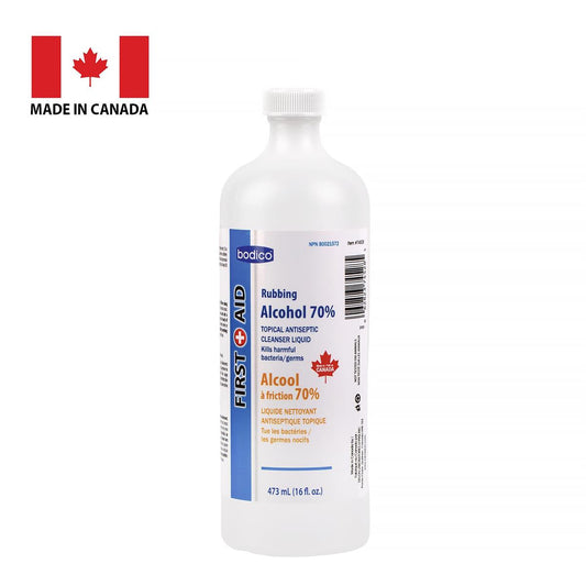 Bodico, 70% Ethanol Rubbing Alcohol, 473ml Bottle with Cap