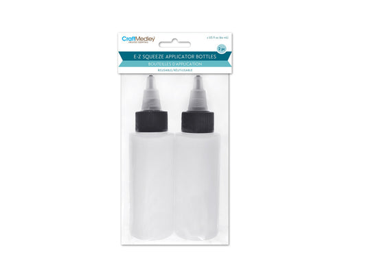 Plastic Bottle: 60ml EZ-Squeeze Paint & Glue Applicator x2