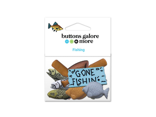 Buttons Galore & More: Craft & Sewing Novelty Buttons Assorted - Fishing
