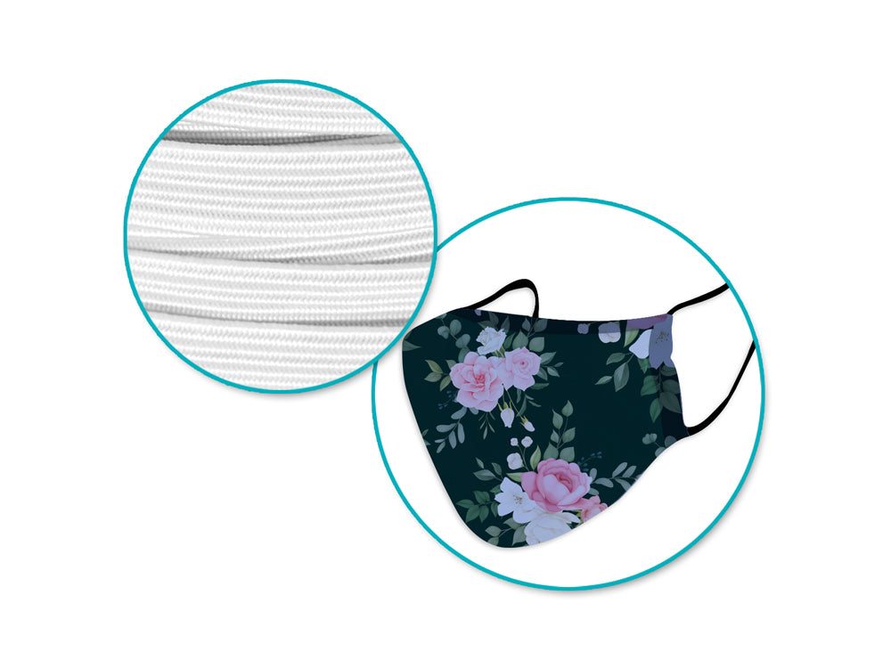 Needlecrafters: 6mm Braided Elastic Cord 5.5yds (5m) A) White