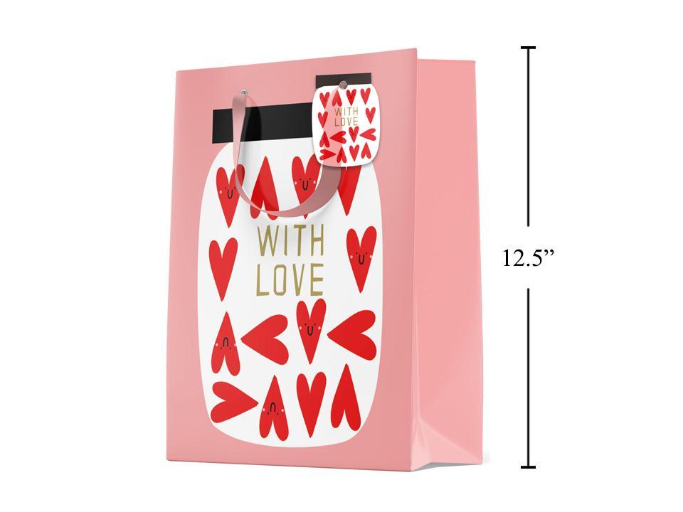 Paper T. Gift Bag, Large, Jar of Love, Matte/HS,