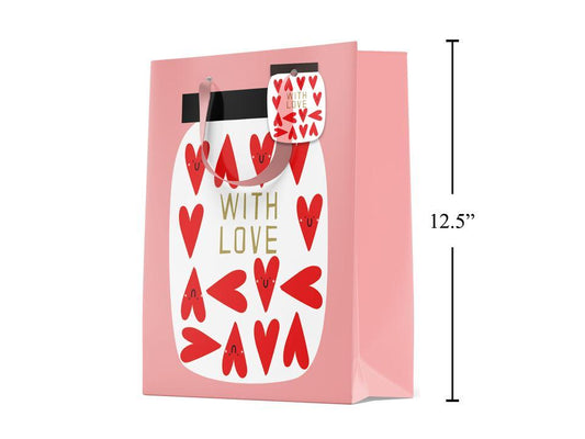 Paper T. Gift Bag, Large, Jar of Love, Matte/HS,