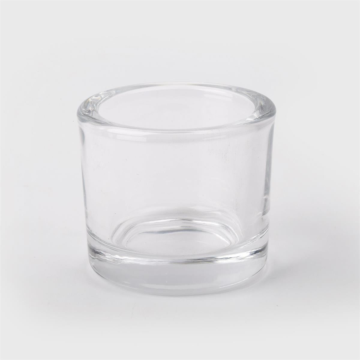 Clear Glass Tealight Holder 6.5 x 6.5 x 5.5cm (H)