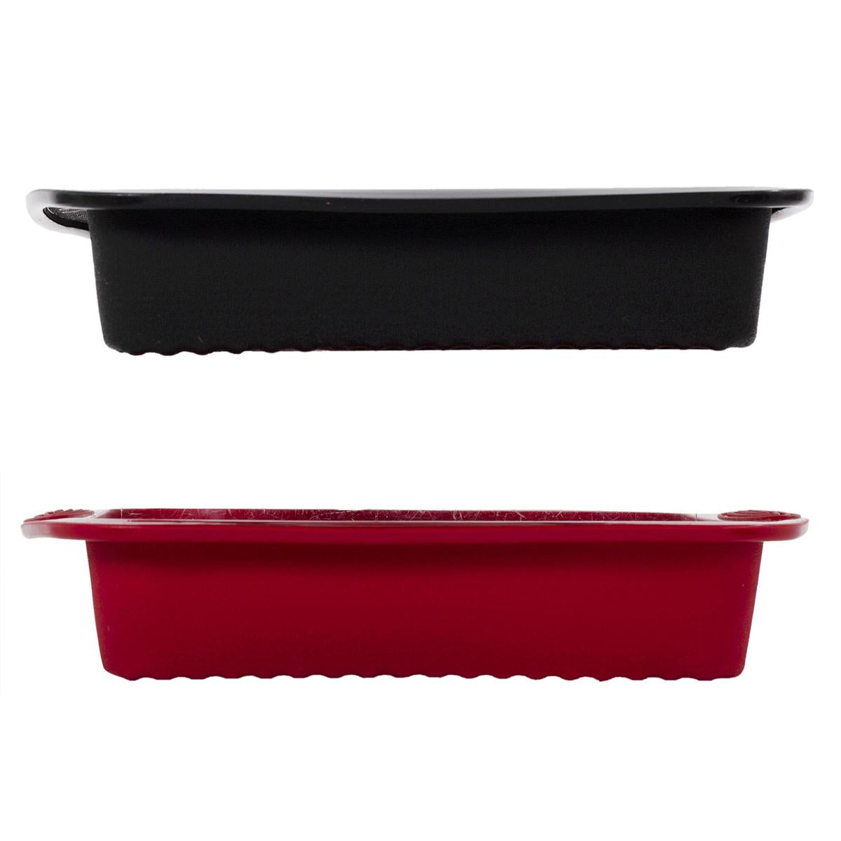 L.Gourmet 8.75x8.25x1.5" Silicone Cake Pan, 2 col., wrap card