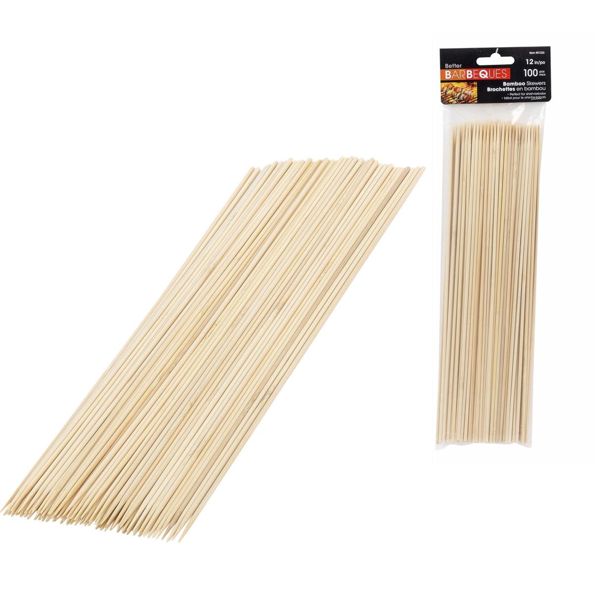 BBQ 100ct. 12" Bamboo Skewers, pbh