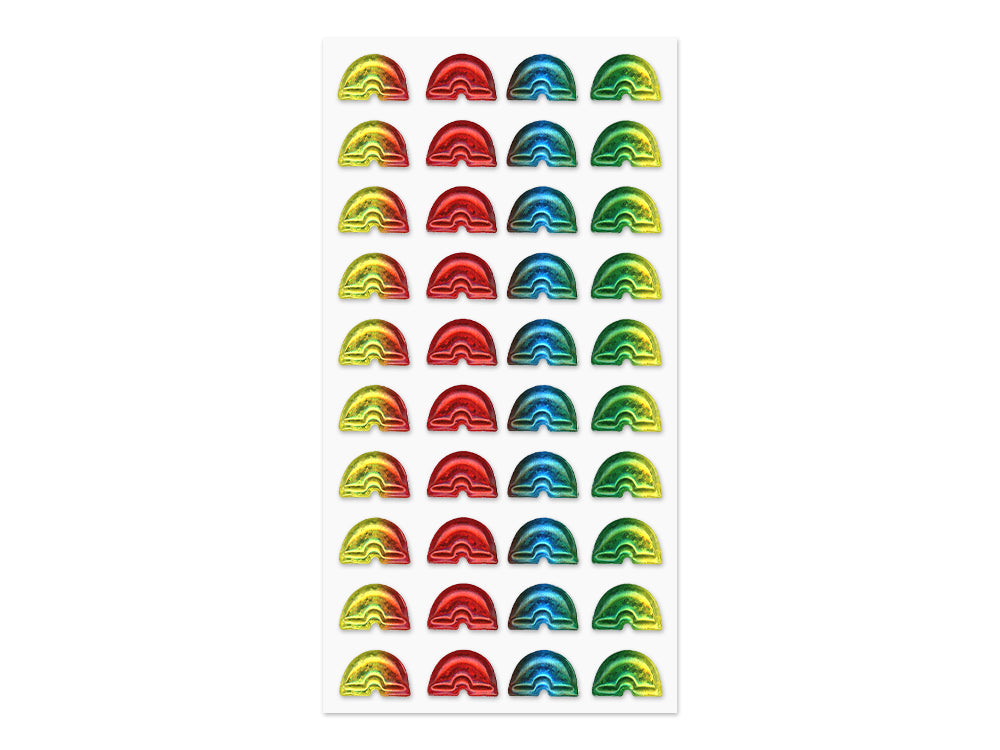 Paper Craft Sticker: 3.7"x6.9" 3D Pop-Up Foil Rainbow Effects D) Rainbow