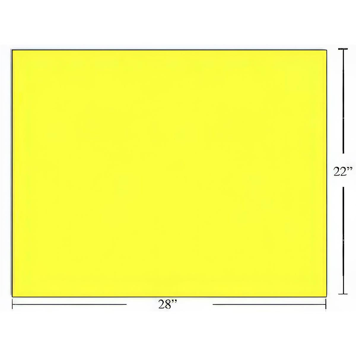 22x28" Bristol Board, Fluorescent Yellow