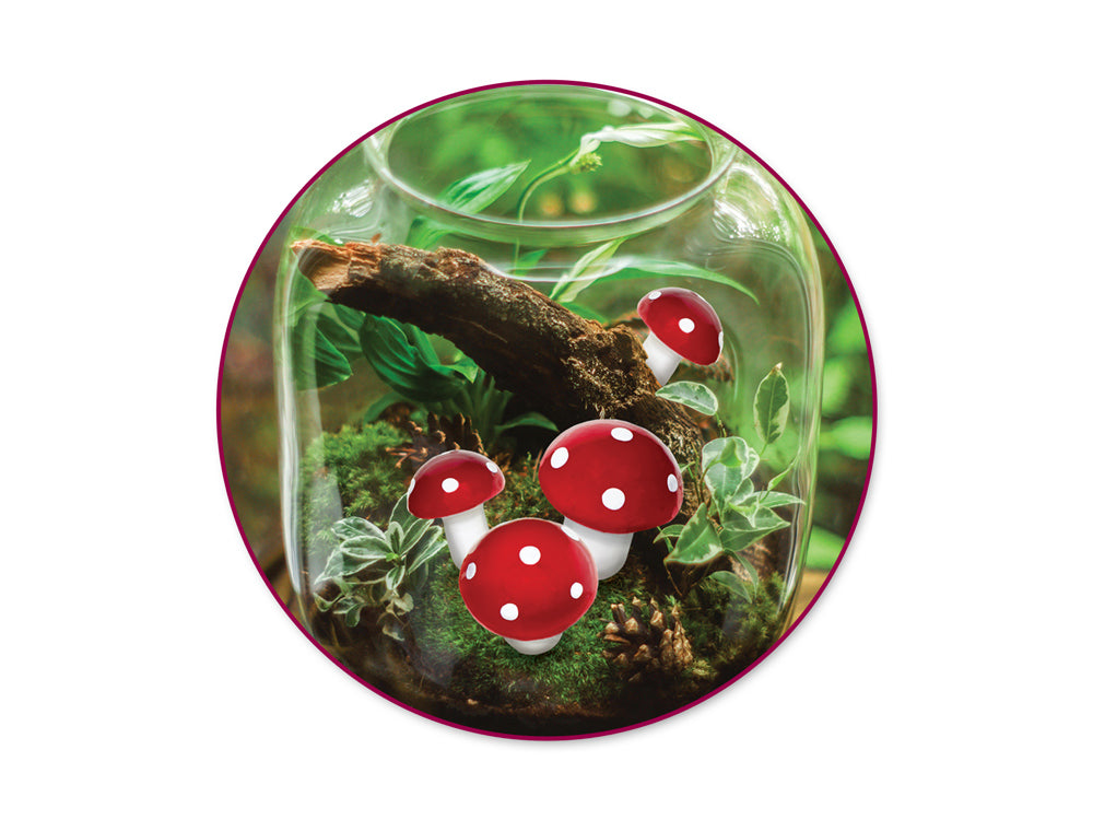Craft Decor: Mini Foam Mushroom Picks 8pc (2.5cmx4/3cmx4)