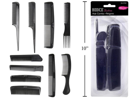 Bodico 10-pc Assorted Family Comb  Set, blister card