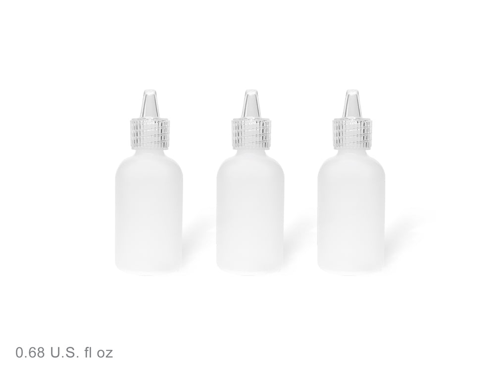 Plastic Bottle: 20ml EZ-Squeeze Glitter Glue Applicator 3pc w/Screw-Top