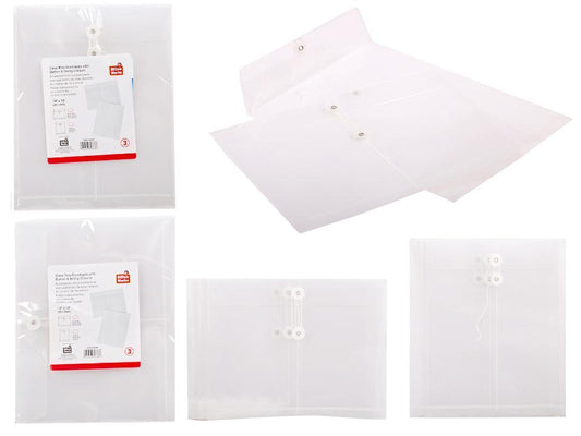 O.WKs. 3-pc Pvc Document Pouch, 10x13" 2 styles, 36/dsp