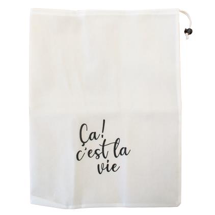 *CCLV-PRINTED BREAD BAG-WHITEX13 INCHES