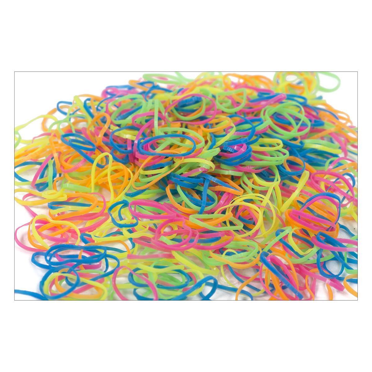 Stylin G,1000-pc Latex Ponyholders, Neon Colour, b/c
