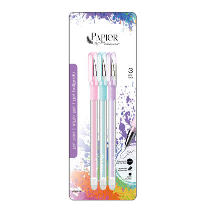 GEL INK PEN-3PK-ERASE-BLK INK 3PK (FINE POINT) ERA