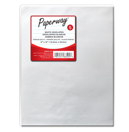 WHITE ENVELOPES - 5 9" X 12"