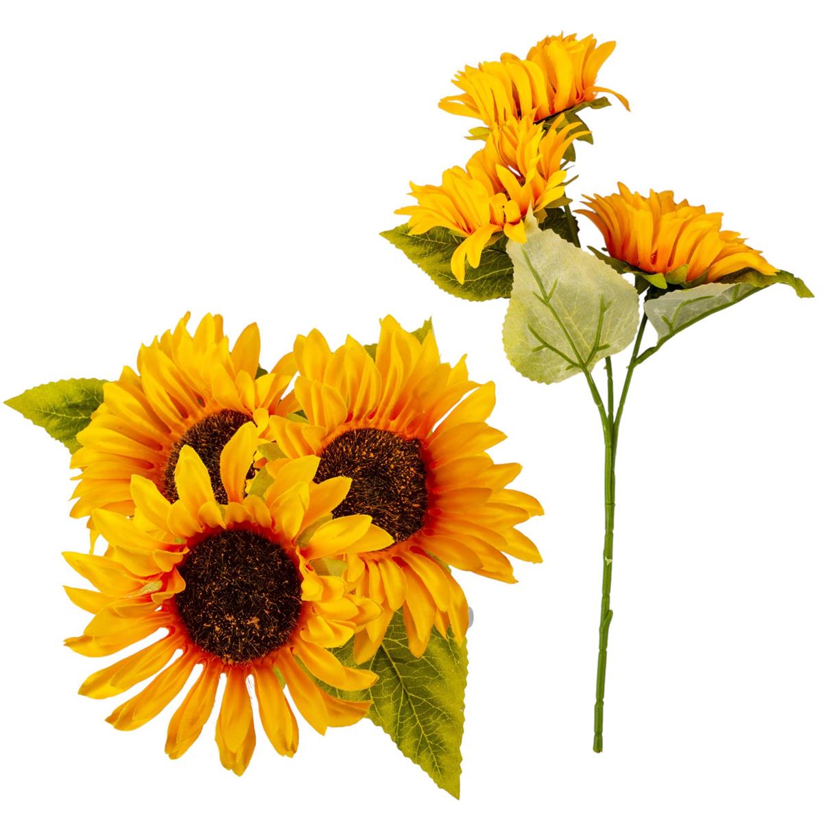 Country Garden 3-Head Sunflower Spray CHT