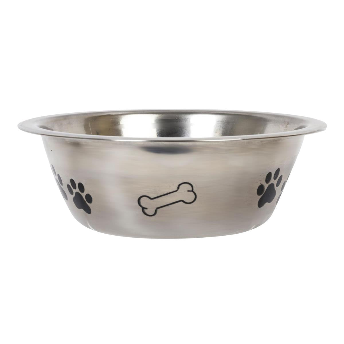 20oz Stainless Steel Pet Bowl, Outside Matt & Printed, 6.5" Diameter