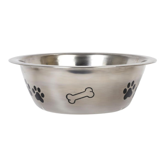 20oz Stainless Steel Pet Bowl, Outside Matt & Printed, 6.5" Diameter