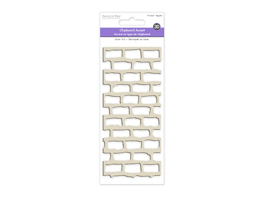 Paper Craft Emb: Laser-Cut Primed Chipboard Accents A) Brick