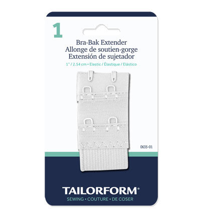 1' BRA BAK EXTENDER WHITE