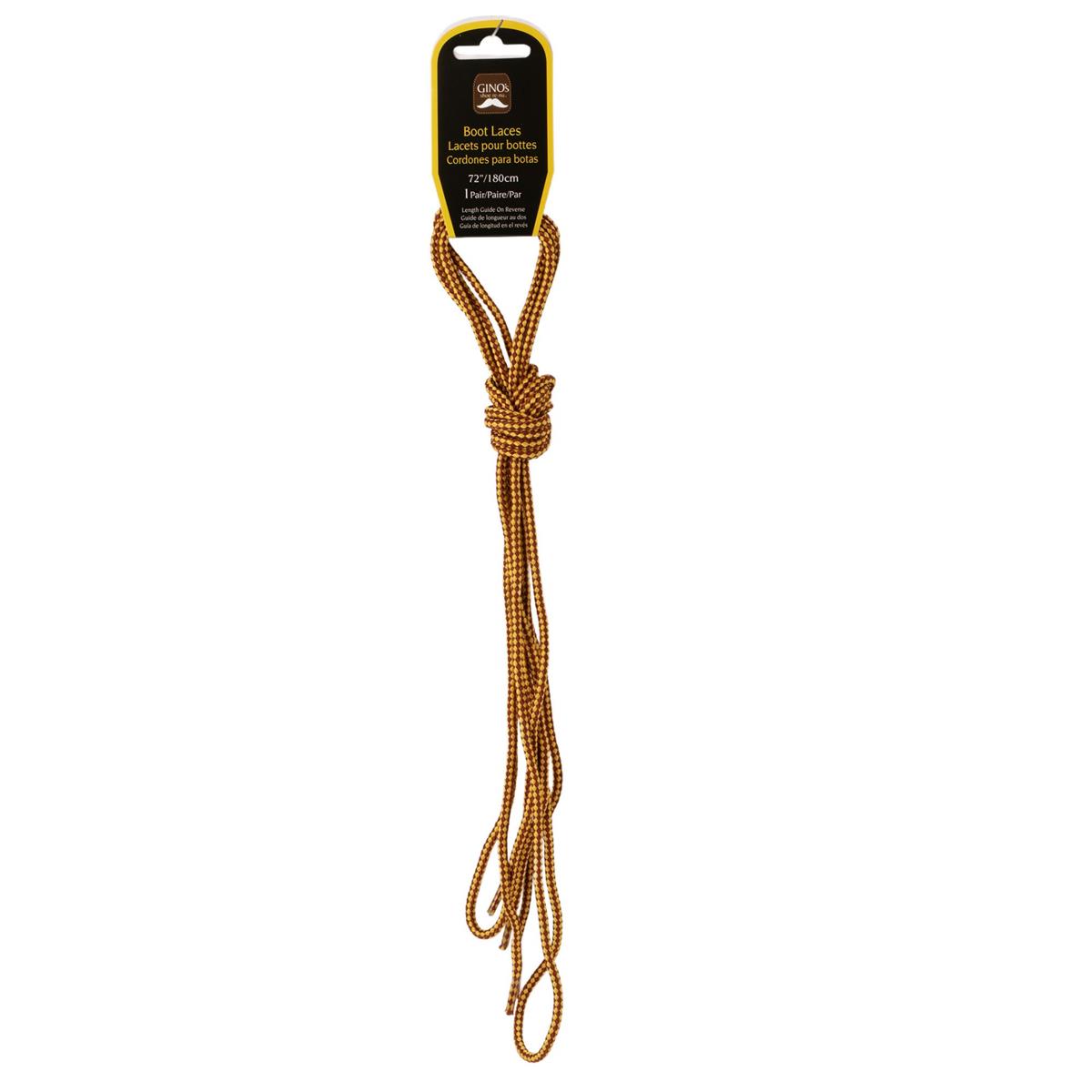 Gino's 72" Boot Laces, Yellow Brown H/C