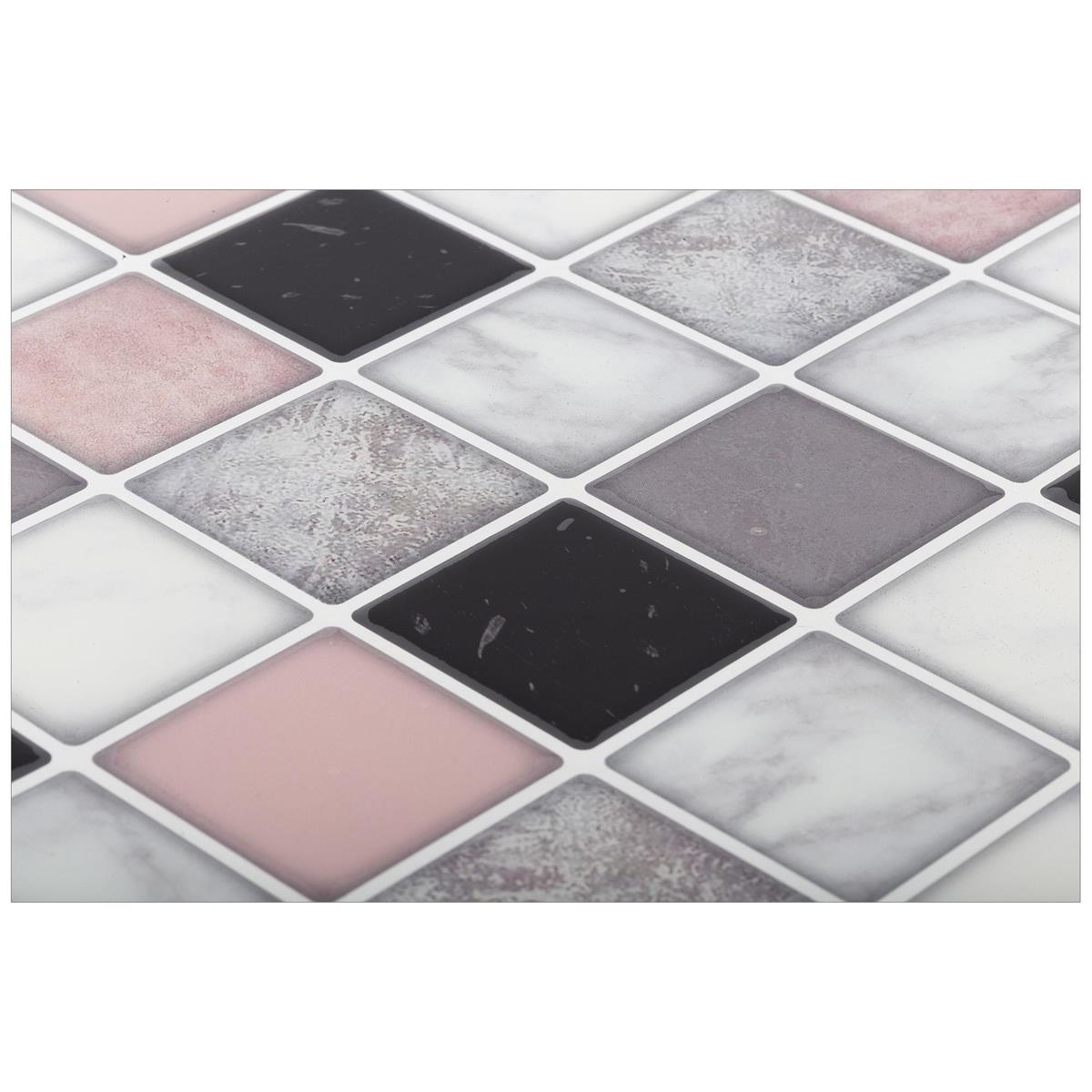 Marble Square Tile Wall Decals - 10" x 10" - 1pc - Assorted