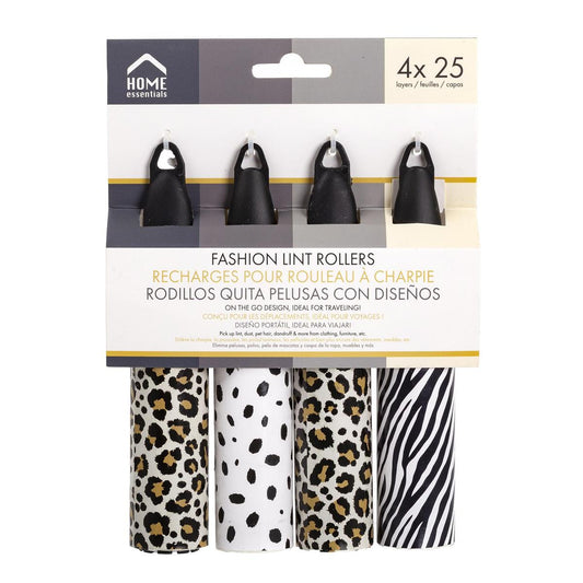 H.E. 4-PC Fashion Lint Rollers, T.O.C., 2 Asst. (CS)
