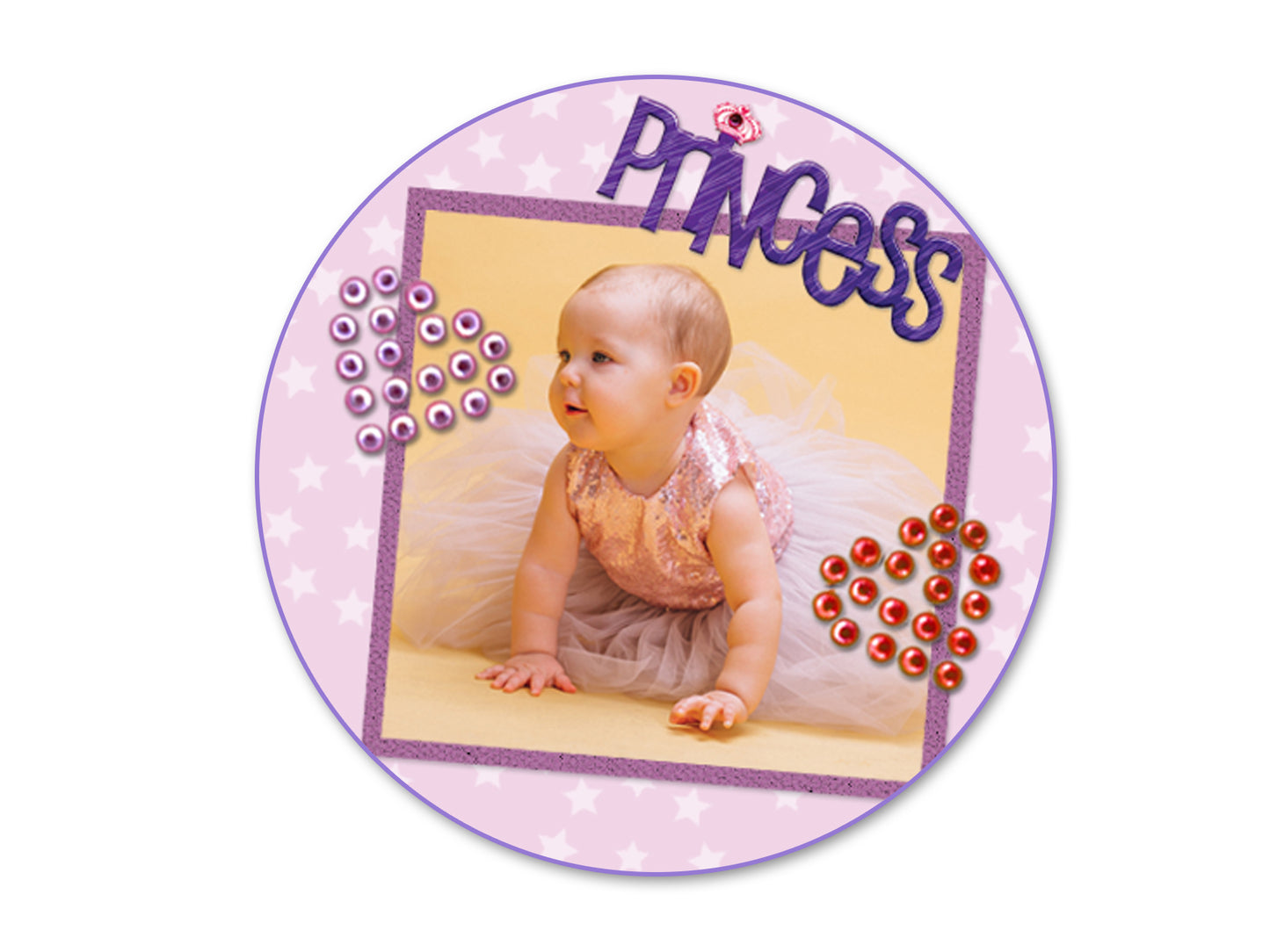 Paper Craft Sticker: 10cmx26.4cm Gemstone Embellishments B) Red Hearts