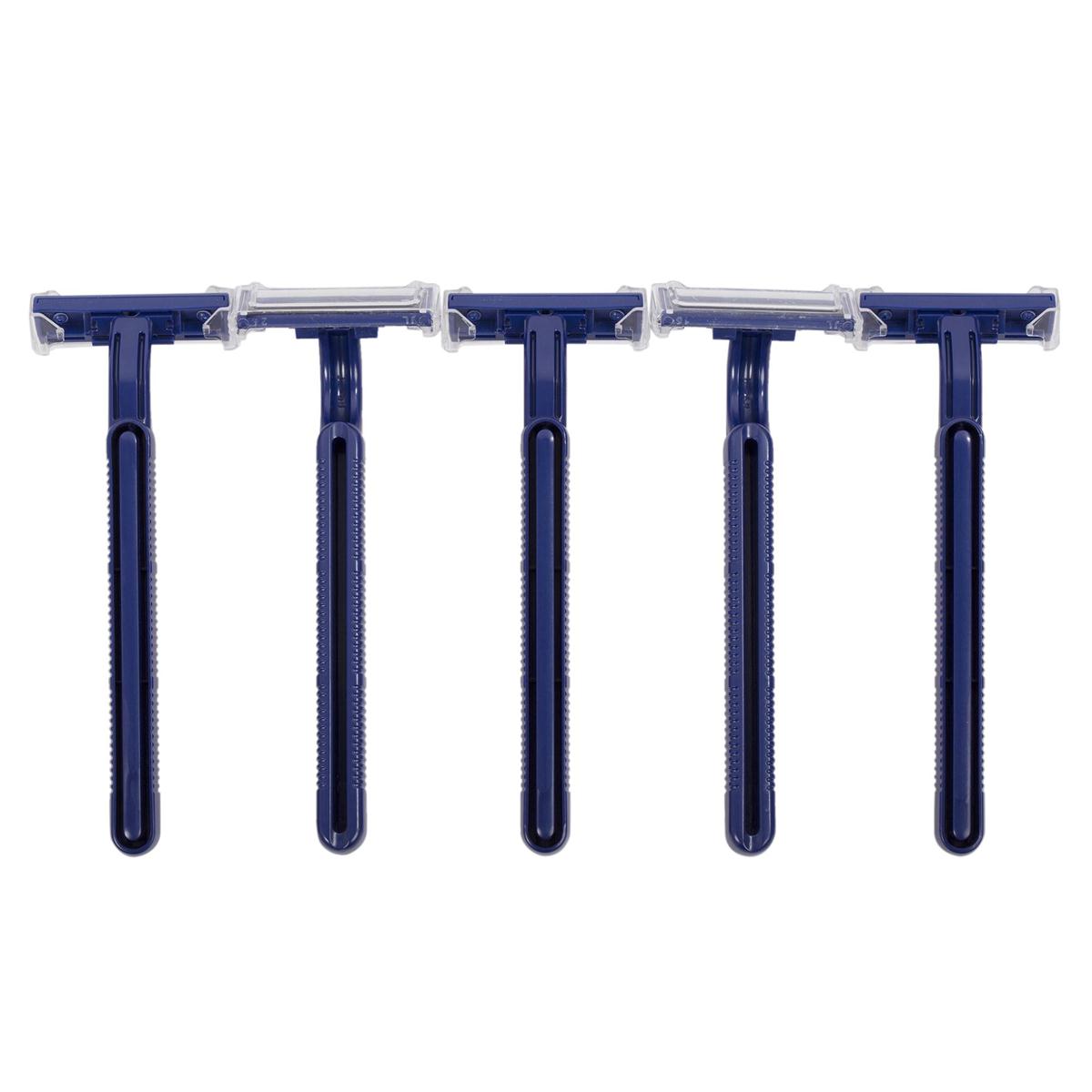 Bodico, 5-pc Mens Razors, S/S twin blade, printed poly bag