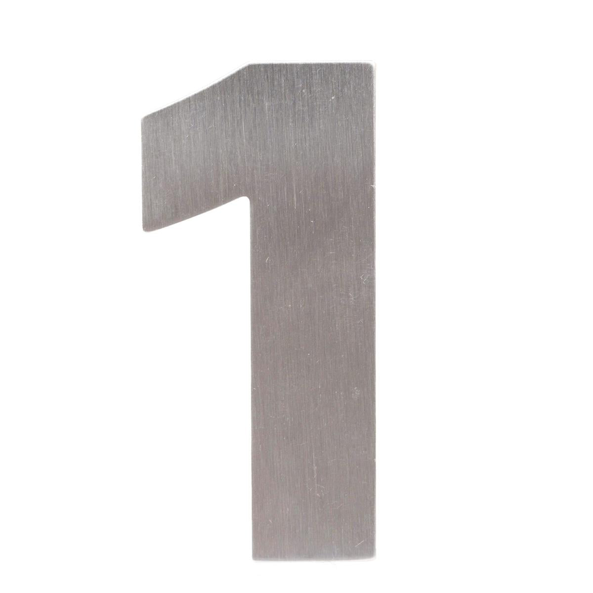H.E. 3"#1 Adhesive Number Sign, SS B/C