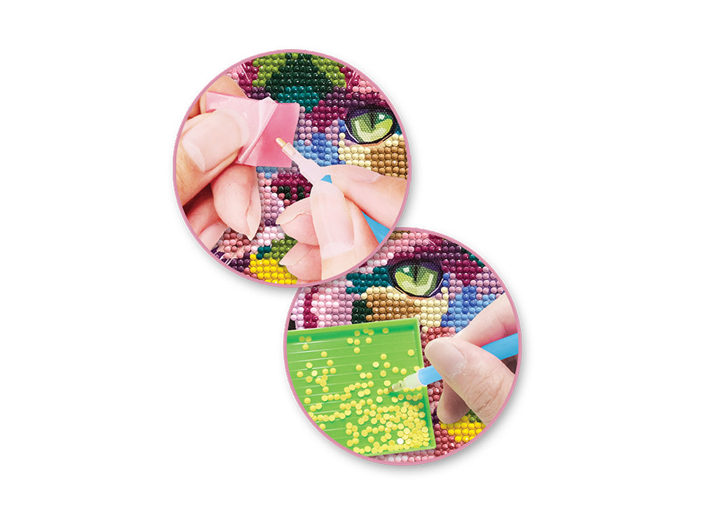 Stretch Artist Diamond Painting Canvas Kit: 7.9"x7.9" Primed Back-Stapled A) Cat