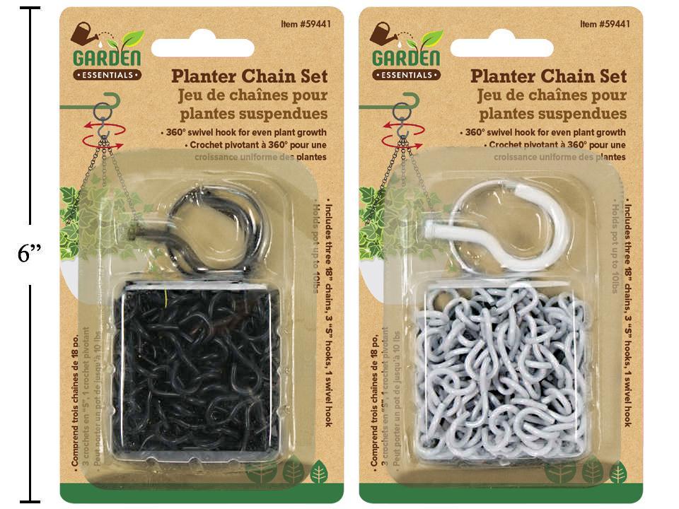 Garden E. 18" Planter Chain Kit, 2asst. Cols., b/c