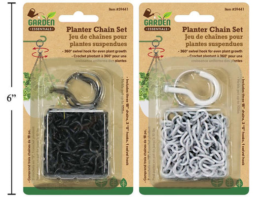 Garden E. 18" Planter Chain Kit, 2asst. Cols., b/c