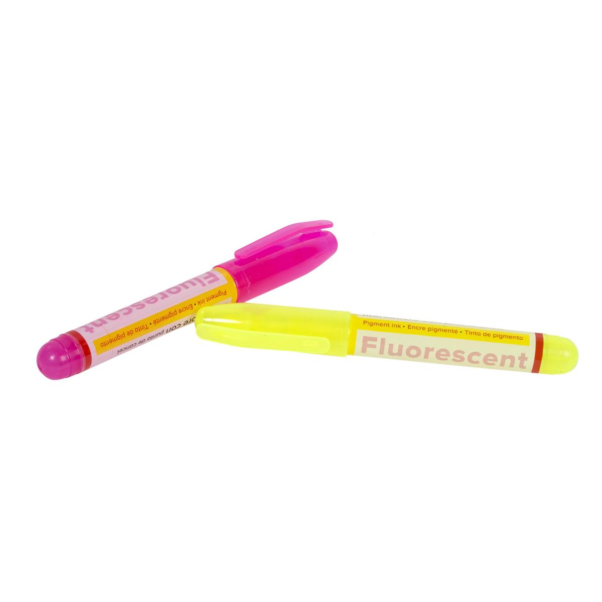 O.WKs. 2-pc Chisel Tip Highlighters Yellow & Pink  (A113888)