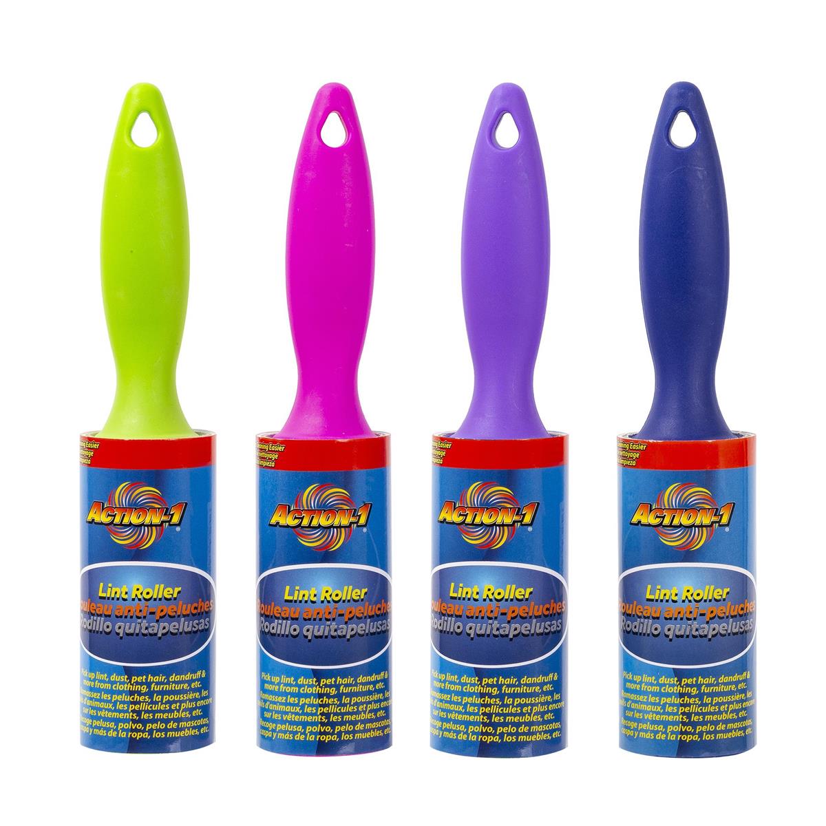 Action-1., 25 Sheet Lint Roller , 4 col.