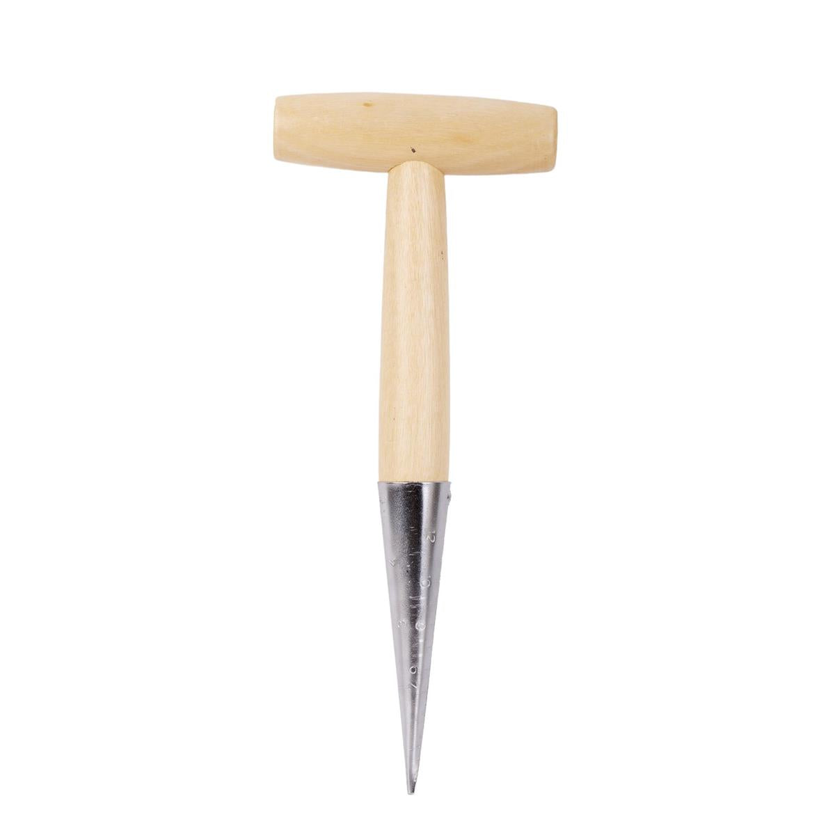 Garden E. 11.4" Garden Hand Dibber w/ Wood Handle,