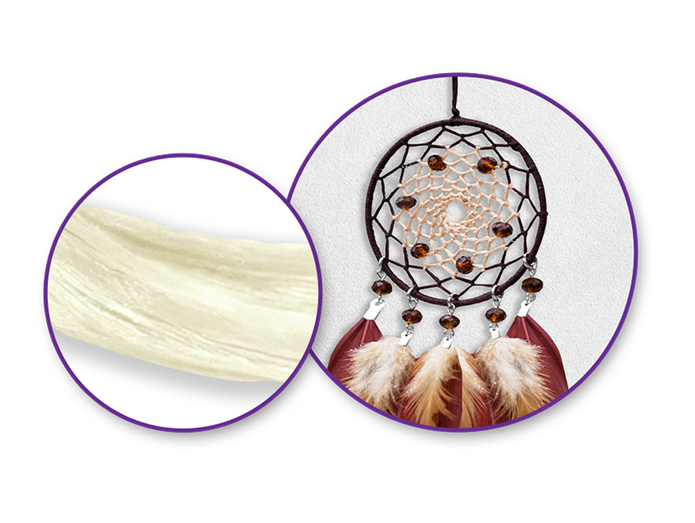 Jewelry/Craft Cord: 2mmx10yds Sinew Poly-Waxed A) White