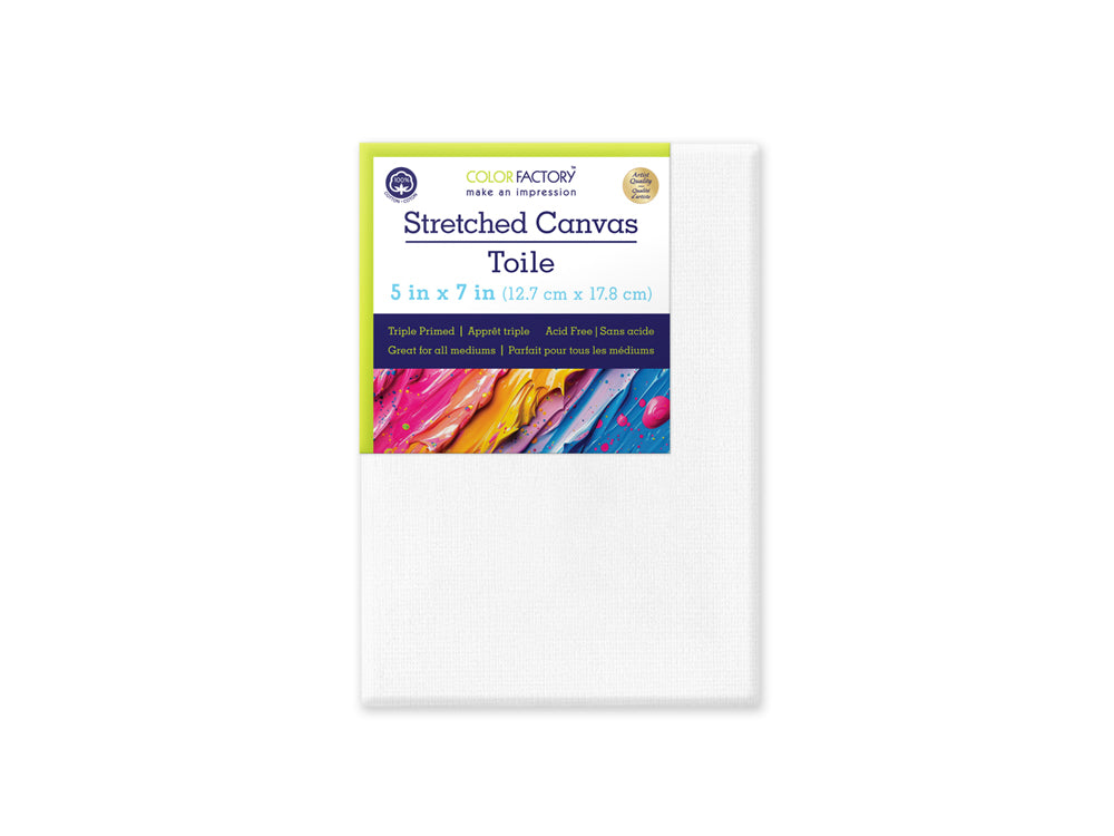 Stretch Artist Canvas: Rect. 5"x7" Primed Back-Stapled