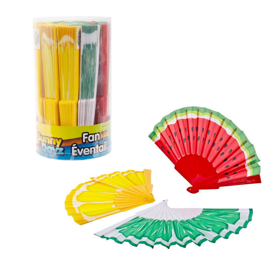 Fruit Design Hand Folding Fan, 9''x1.2''x1'', 3/s, 24/PDQ, cht