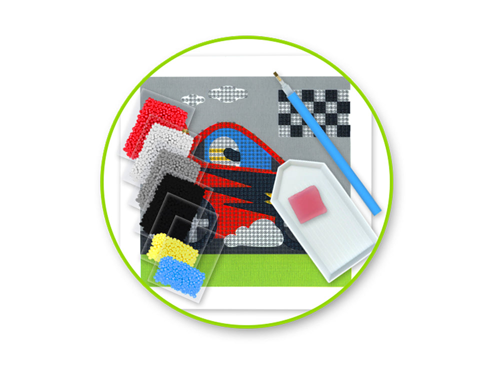 Krafty Kids Kit: DIY Diamond Art Kit L) Racecar