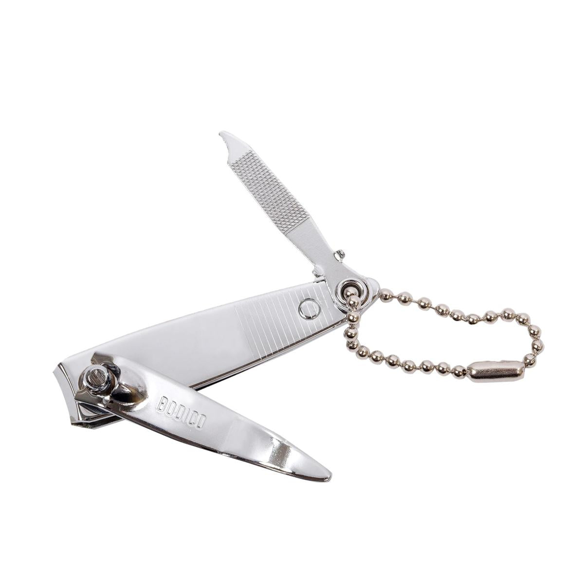Bodico Nail Clipper w/ Chain, Chrome, 54mm, b/c