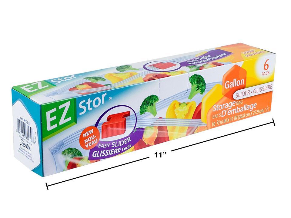 EZ-Stor 6-pc 10.5x11"(1-gal) Zipper  slide Large Storage Bag (A387831)