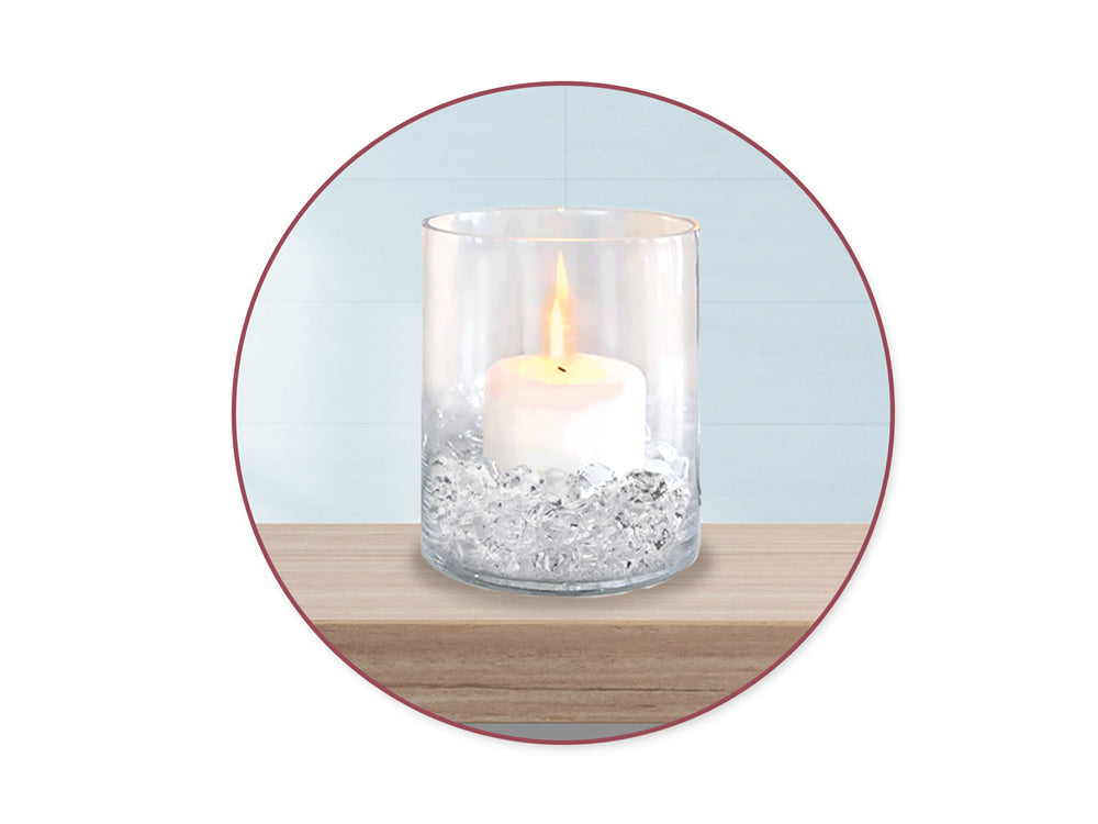 Craft Décor: 65g Crushed Ice Acrylic Stones B) Med 2.5cmx2cm