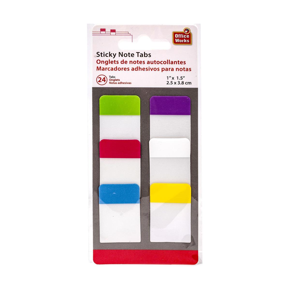 Sticky post tab 2.5 x 3.8cm: 24-Sheets