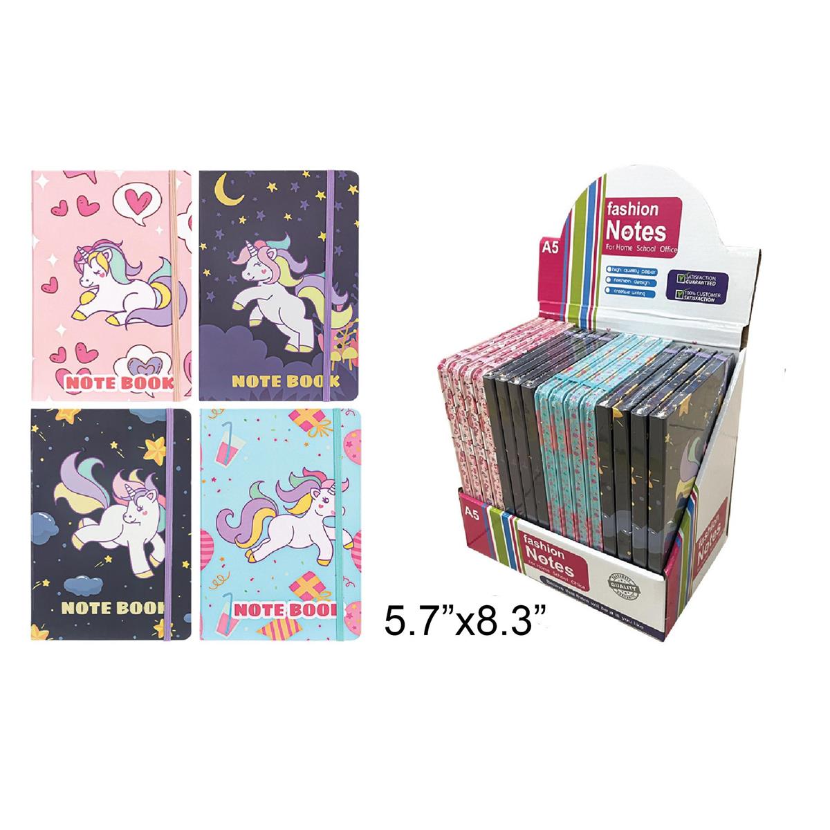 Unicorn Hard cover Notebook 14.5x21cm 80s,70g, 4 sty , 16/PDQ
