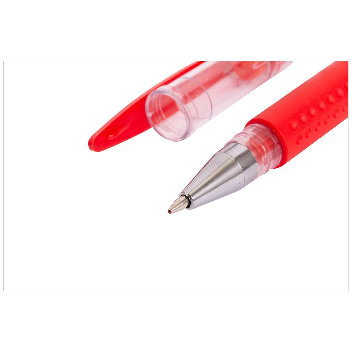 O.WKs. 4-pc. 0.7mm Gel Roller Ball Pen, Blue, Black & Red