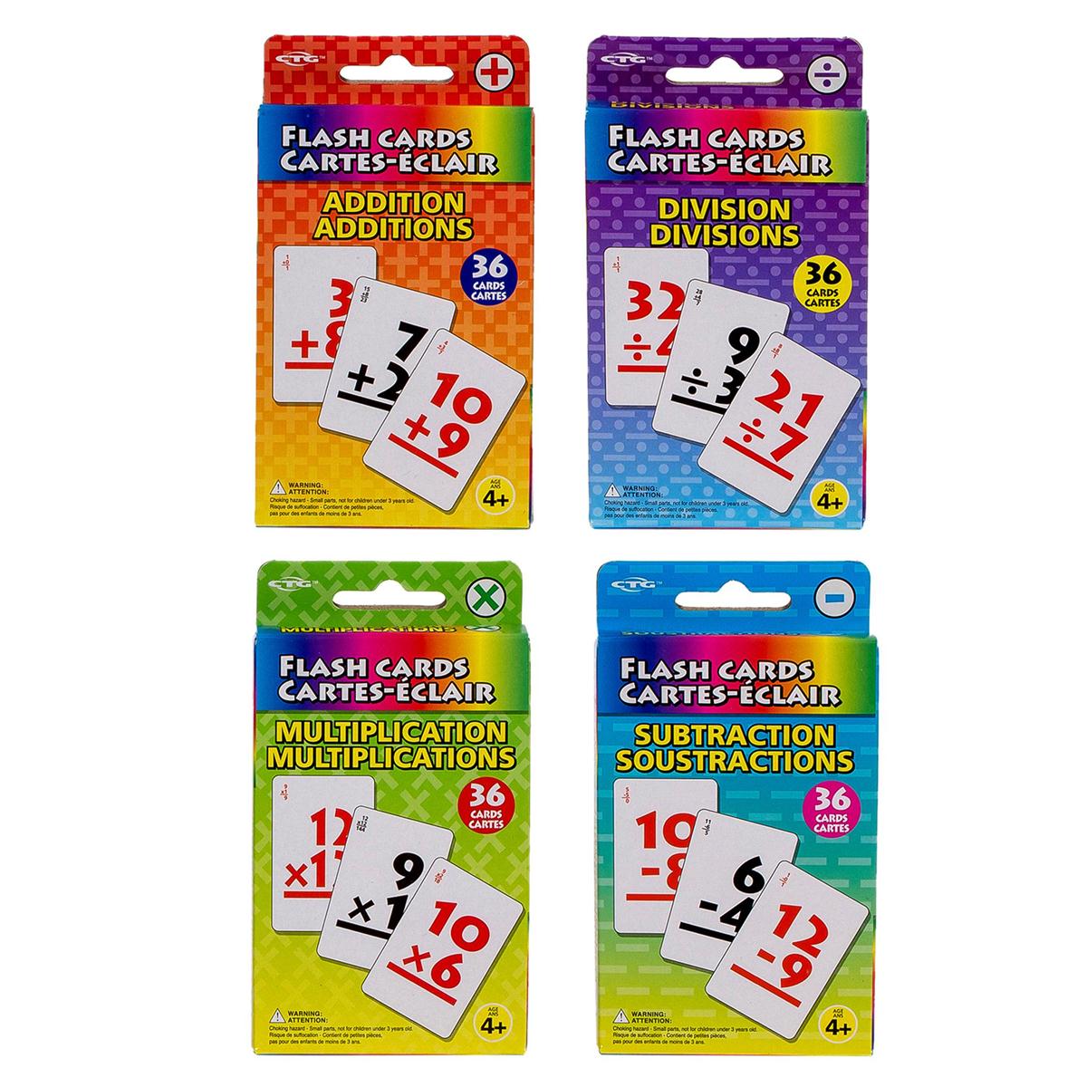 Flash Cards, 36pcs,4 styles, 24/dsp