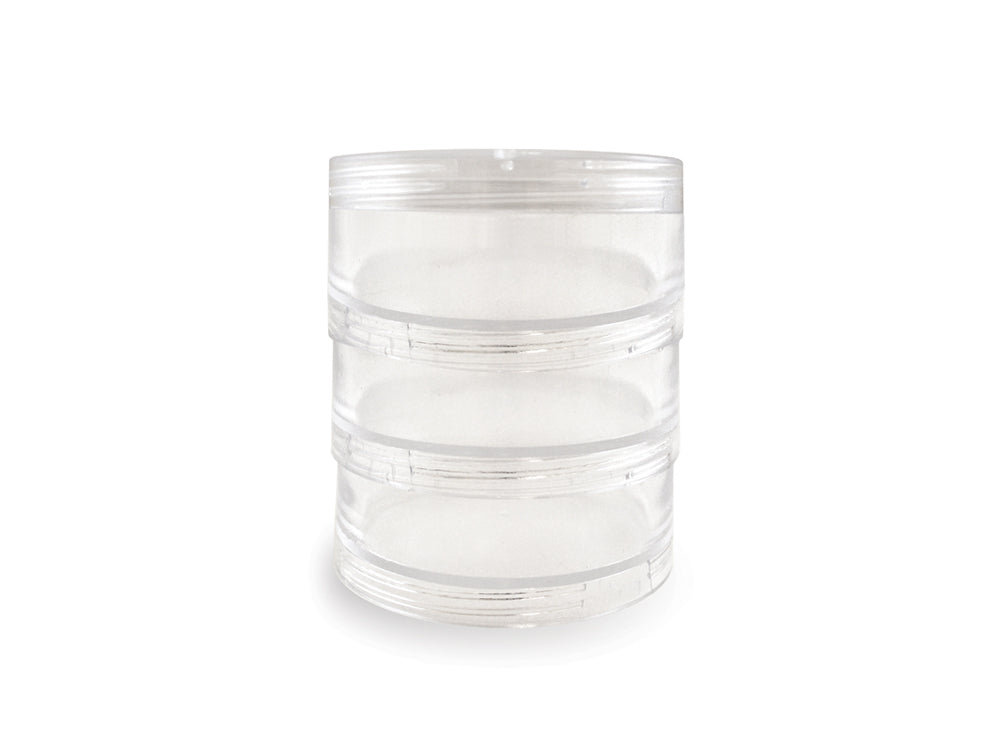 Craft/Bead Storage: 2.75"x1" Screw-Stack Canisters x3