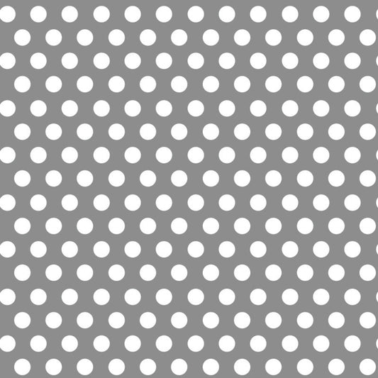 Metallic Silver Dots Gift Wrap  30" x 5 ft